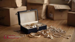a box full of jewellery fell on the floor during moving home